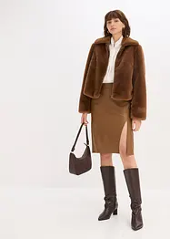 Gonna longuette in similpelle, bonprix