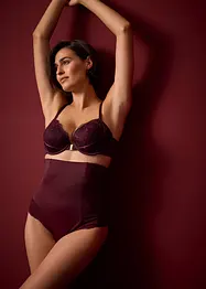 Culotte contenitiva a vita alta con  pizzo ed effetto modellante forte, bonprix