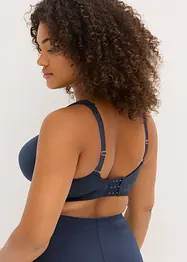 Reggiseno con coppe preformate, spalline imbottite e materiale lucido, bonprix