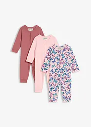 Tutina in puro cotone biologico (pacco da 3), bonprix