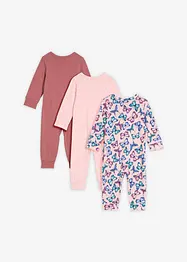Tutina in puro cotone biologico (pacco da 3), bonprix