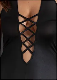 Abito effetto bagnato con scollo all'americana, bonprix
