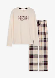 Pigiama con pantaloni in morbido tessuto e sacchetto regalo, bonprix