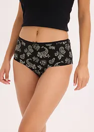 Culotte a vita alta con cotone biologico (pacco da 4), bonprix