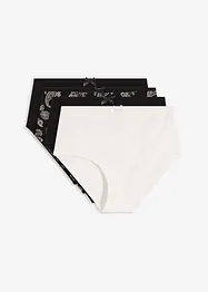 Culotte a vita alta con cotone biologico (pacco da 4), bonprix