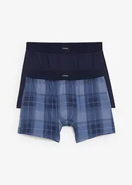 Boxer midi aderenti con cotone (pacco da 2), bonprix