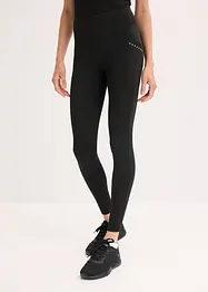 Leggings termici con dettagli riflettenti e tasca per il cellulare, bonprix
