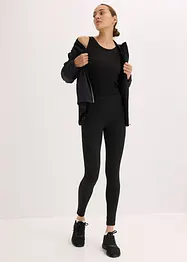 Leggings termici con dettagli riflettenti e tasca per il cellulare, bonprix