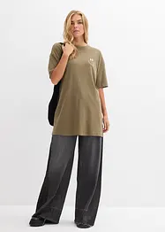 Maglia lunga oversize in puro cotone biologico, bonprix