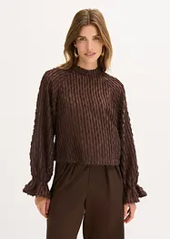 Blusa in materiale operato, bonprix