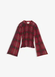Blusa con inserto smock, bonprix