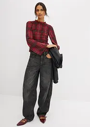 Blusa con inserto smock, bonprix