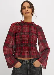 Blusa con inserto smock, bonprix