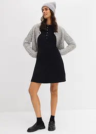 Abito in misto cotone elasticizzato a coste, bonprix