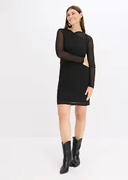 Abito in jersey e mesh, bonprix