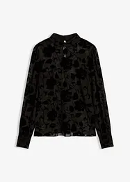 Maglia a maniche lunghe leggermente trasparente, bonprix