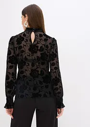 Maglia a maniche lunghe leggermente trasparente, bonprix