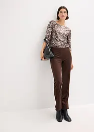 Maglia leopardata in fantasia lucida, bonprix