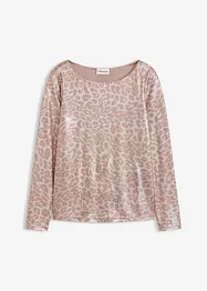 Maglia leopardata in fantasia lucida, bonprix