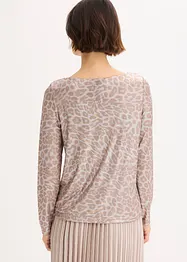 Maglia leopardata in fantasia lucida, bonprix