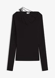 Maglione in filato fine con scollatura profonda, bonprix