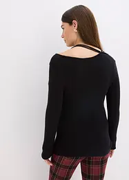 Maglione in filato fine con scollatura profonda, bonprix