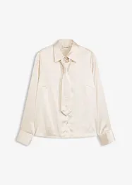 Camicetta in satin con cravatta staccabile (set 2 pezzi), bonprix