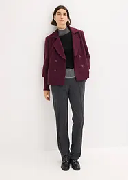 Maglione con collo dritto in misto cachemire, bonprix