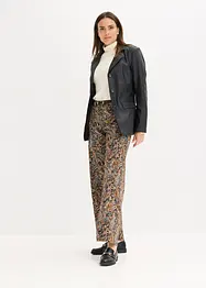 Pantaloni a gamba larga elasticizzati in misto cotone, bonprix