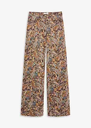 Pantaloni a gamba larga elasticizzati in misto cotone, bonprix