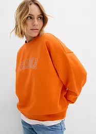 Felpa oversize in misto cotone, bonprix