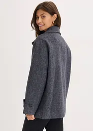 Caban lungo in simil lana, bonprix