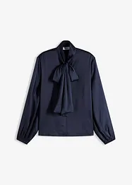 Camicetta con fiocco in satin fluente, bonprix