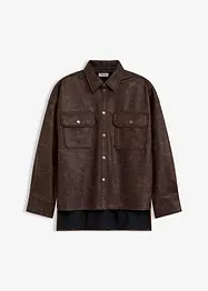Camicia in similpelle effetto usato, bonprix