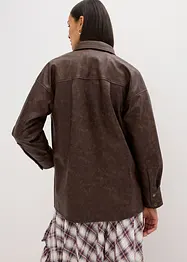 Camicia in similpelle effetto usato, bonprix
