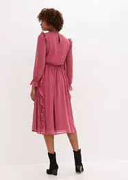 Abito di chiffon con volant, bonprix