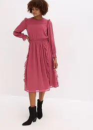 Abito di chiffon con volant, bonprix