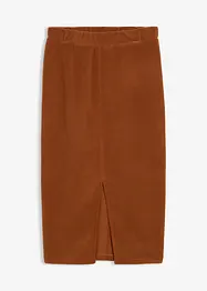 Gonna midi in felpa Polarfleece, bonprix