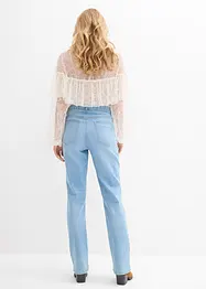 Jeans straight a vita alta con dettagli decorativi sulle tasche, bonprix