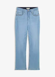 Jeans straight a vita alta con dettagli decorativi sulle tasche, bonprix