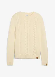 Maglione in  filato grosso a trecce, bonprix