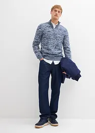 Maglione con mezza zip e cotone, bonprix
