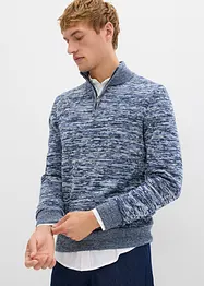 Maglione con mezza zip e cotone, bonprix