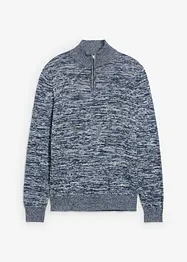 Maglione con mezza zip e cotone, bonprix