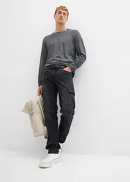 Maglia a maniche lunghe con effetto lavato (pacco da 2), bonprix