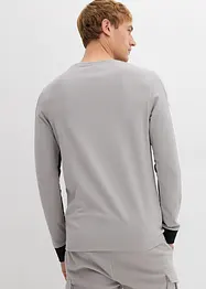 Maglia a maniche lunghe in misto cotone elasticizzato, slim fit, bonprix