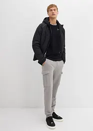 Maglia a maniche lunghe in misto cotone elasticizzato, slim fit, bonprix