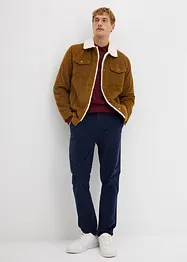 Pantaloni di velluto a coste regular fit con cotone biologico, tapered, bonprix