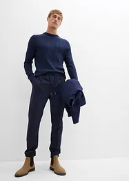 Pantaloni coordinabili con girovita in maglia, relaxed fit, bonprix