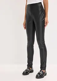 Pantaloni in similpelle di misto punto di Roma, bonprix